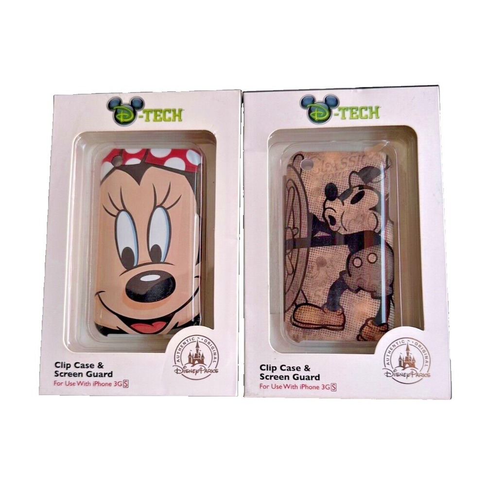 Disney D-Tech iPhone 3GS Phone Case Set Minnie Mouse Steamboat Willie WDW NIB